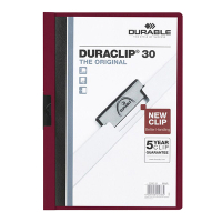 A4 Clip folder (30-page) | Durable Duraclip dark red 310140