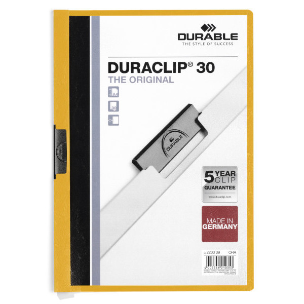 A4 Clip folder (30-page) | Durable Duraclip orange 310136 - 1