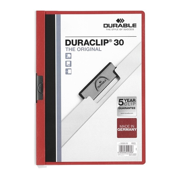 A4 Clip folder (30-page) | Durable Duraclip red 310042 - 1