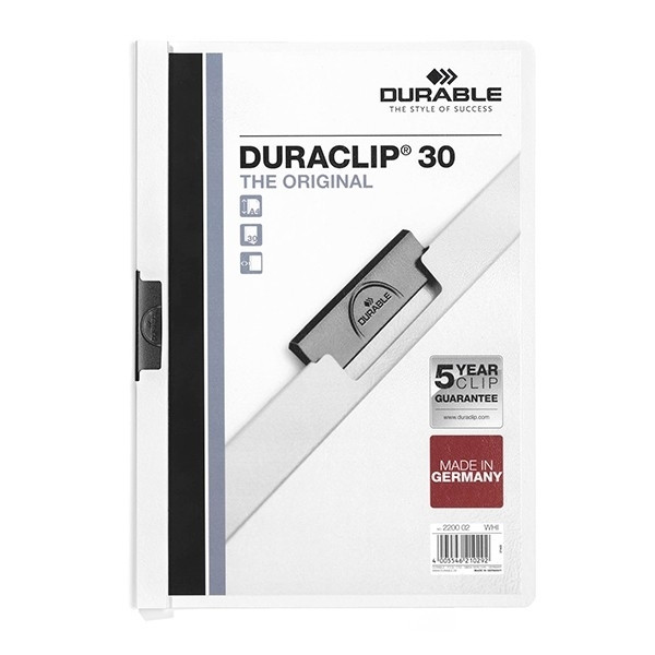 A4 Clip folder (30-page) | Durable Duraclip white 310041 - 1