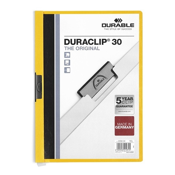 A4 Clip folder (30-page) | Durable Duraclip yellow 310043 - 1