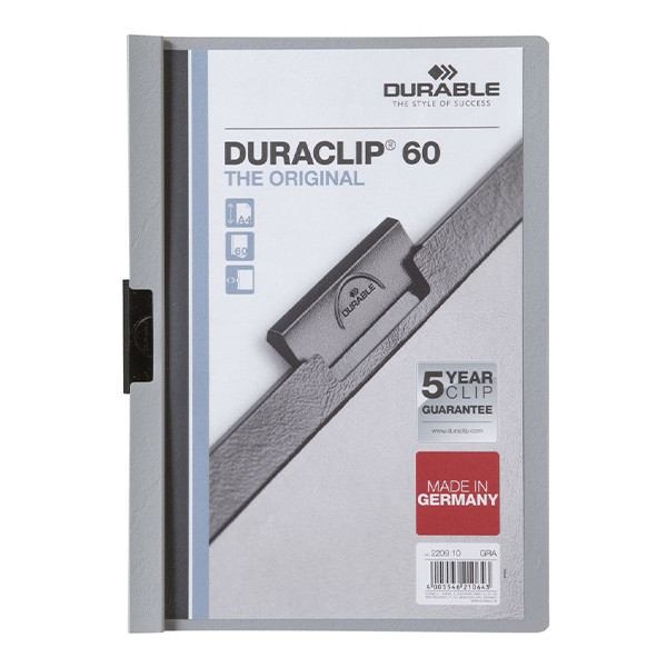 A4 Clip folder (60-page) | Durable Duraclip grey 310145 - 1