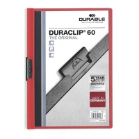 A4 Clip folder (60-page) | Durable Duraclip red 310047