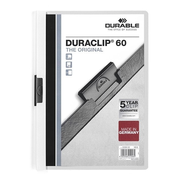 A4 Clip folder (60-page) | Durable Duraclip white 310046 - 1
