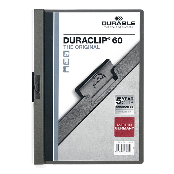 Durable Duraclip anthracite A4 clip folder (60-pages) 220957 310149 - 1