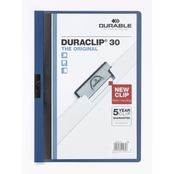 Durable Duraclip dark blue A4 folder for 30 pages 220007 310127 - 1