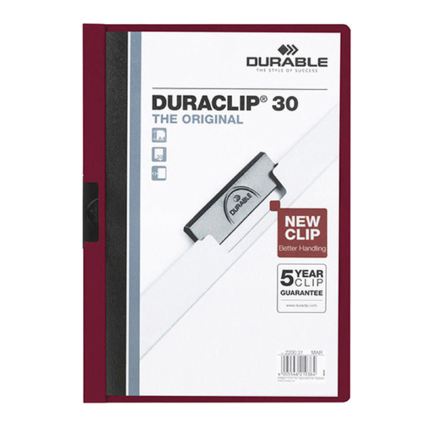 Durable Duraclip dark red A4 folder (30-pages) 220031 310140 - 1