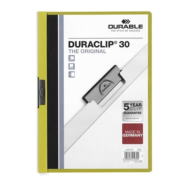 Durable Duraclip green A4 clip folder (30-pages) 220005 310044 - 1