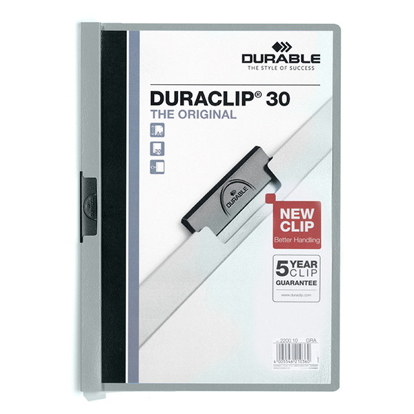 Durable Duraclip grey A4 clip folder (30-pages) 220010 310138 - 1