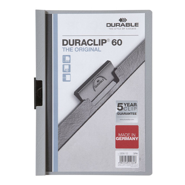 Durable Duraclip grey A4 clip folder (60-pages) 220910 310145 - 1