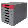 Durable Idealbox Pro red drawer unit (7 drawers) 776303 310252 - 1