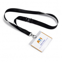 Name badge with textile cord | 60 x 90mm | Durable 5-pack 310079