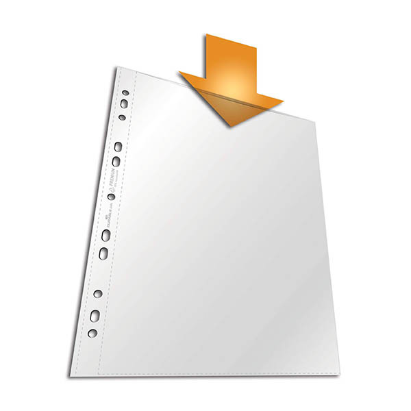 Plastic punched pocket A4, 11-hole | 80 micron | Durable | 40-pack 310292 - 6