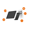 Durable Pro silver wall tablet holder 893523 310154 - 2