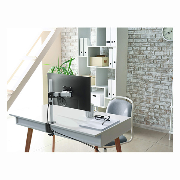 Durable Select silver monitor arm for 1 monitor with desk clamp 310269 - 3