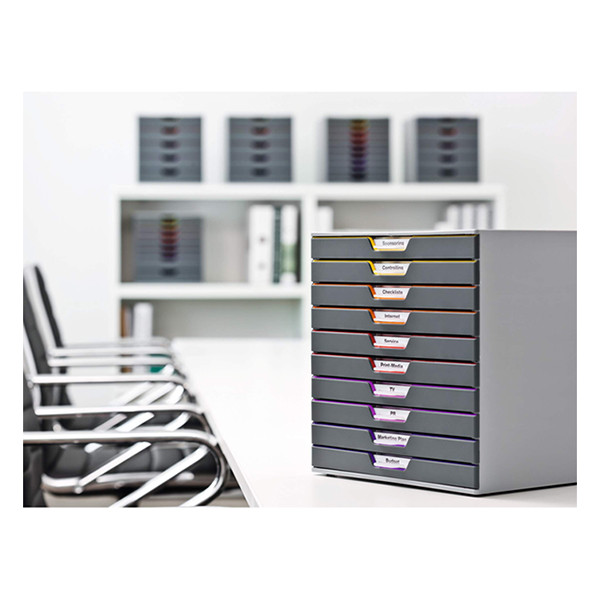 Durable Varicolor grey/coloured drawer unit (10 drawers) 761027 310125 - 10