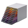 Durable Varicolor grey/coloured drawer unit (10 drawers) 761027 310125 - 4