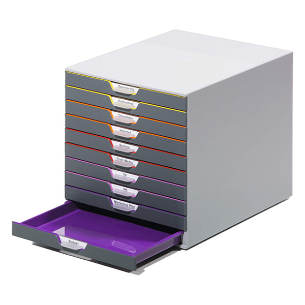 Durable Varicolor grey/coloured drawer unit (10 drawers) 761027 310125 - 7