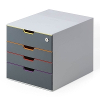 Durable Varicolor grey/coloured safe drawer unit (4 drawers) 760627 310000