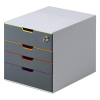 Durable Varicolor grey/coloured safe drawer unit (4 drawers) 760627 310000 - 2