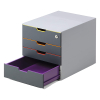 Durable Varicolor grey/coloured safe drawer unit (4 drawers) 760627 310000 - 3