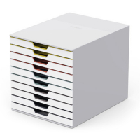 Durable Varicolor white/coloured drawer unit (10 drawers) 763027 310159