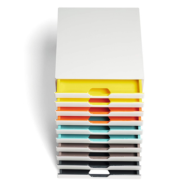 Durable Varicolor white/coloured drawer unit (10 drawers) 763027 310159 - 6