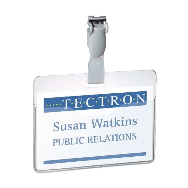 Durable Visitor Name Badge 60x90mm, pack of 25 DB814719 299077 - 1