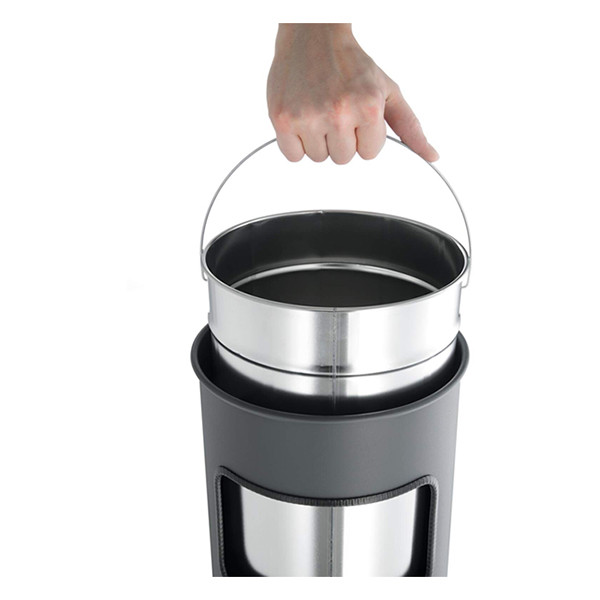 Waste bin (17L) + ashtray | Durable black 310287 - 3