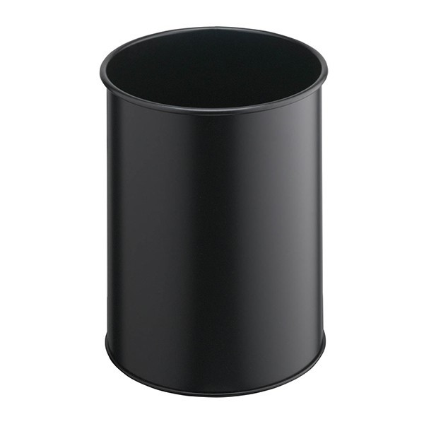 Wastepaper bin (15L) | Durable black metal 310025 - 1
