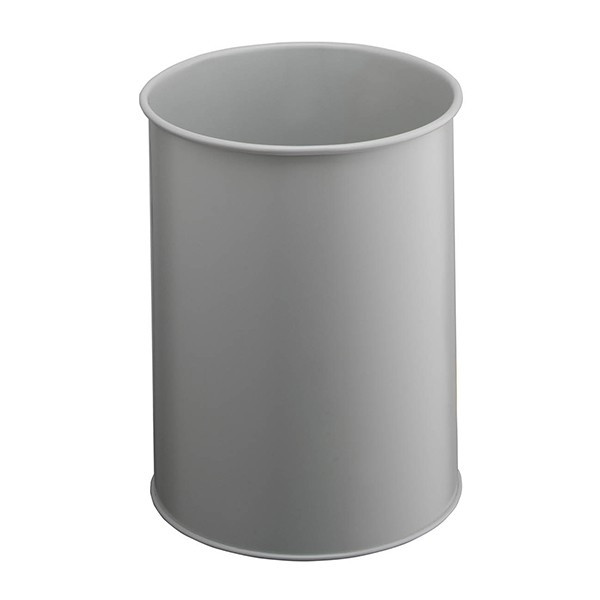 Wastepaper bin (15L) | Durable metal grey 310026 - 1