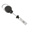 Durable badge reel with snap fastner