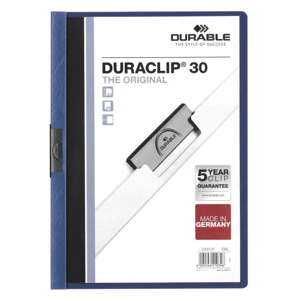 Durable dark blue A4 duraclip file, 3mm (25-pack) 2200/07 310184 - 1