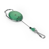 Durable green retractor with carabiner 310012 - 1