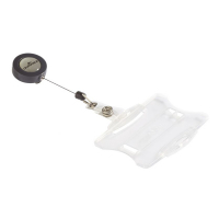 Durable name badge with roll-off mechanism, 85mm x 54mm (10-pack) 310082