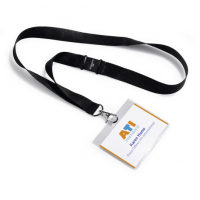 Durable name badge with textile cord, 60mm x 90mm (5-pack) 860001 310079