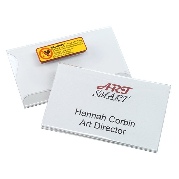 Durable name badges with magnet, 54mm x 90mm (25-pack) D811719 246302 - 1