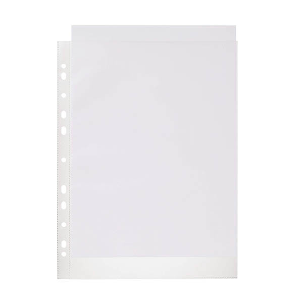 Durable transparent A4 plastic pockets with 11 holes, 80 micron (100-pack) 310291 - 4