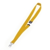 Durable yellow textile cord with carabiner (10-pack)