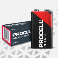 Duracell Procell Intense 9V / 6LR61 / E-Block Alkaline Battery (10-pack) 006P 1604A 6LF22 6LF62 6LR61 ADU00204