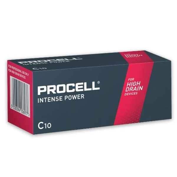 Duracell Procell Intense C / LR14 / MN1400 Alkaline Battery (10-pack) 14AC AM-2 C E93_BP2 HP11 ADU00206 - 1