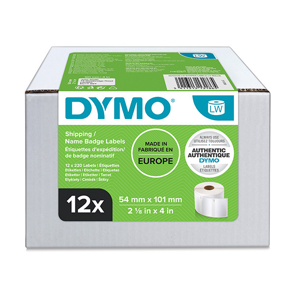 Dymo 13186 / 99014 name-badge and shipping labels multipack (original Dymo) | 12-pack 088548 - 1