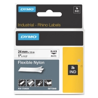 Dymo 1734524 IND Rhino black on white flexible nylon tape, 24mm (original Dymo) 1734524 088718