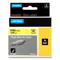 Dymo 18052 IND Rhino black on yellow heat-shrink tape, 6mm (original) 18052 088704