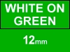 Dymo 1805414 IND Rhino white on green vinyl tape, 12mm (123ink version)