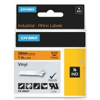 Dymo 1805427 IND Rhino black on orange vinyl tape, 24mm (original Dymo) 088618