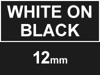 Dymo 1805435 IND Rhino white on black vinyl tape, 12mm (123ink version) 1805435C 088635 - 1