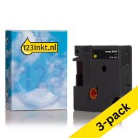 Dymo 1805437 IND Rhino white on black vinyl tape, 9mm (123ink version) | 3-pack