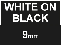 Dymo 1805437 IND Rhino white on black vinyl tape, 9mm (123ink version) 1805437C 088633