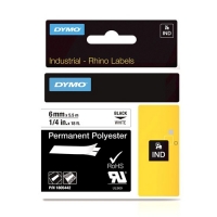 Dymo 1805442 IND Rhino black on white permanent polyester tape, 6mm (original Dymo) 1805442 088664